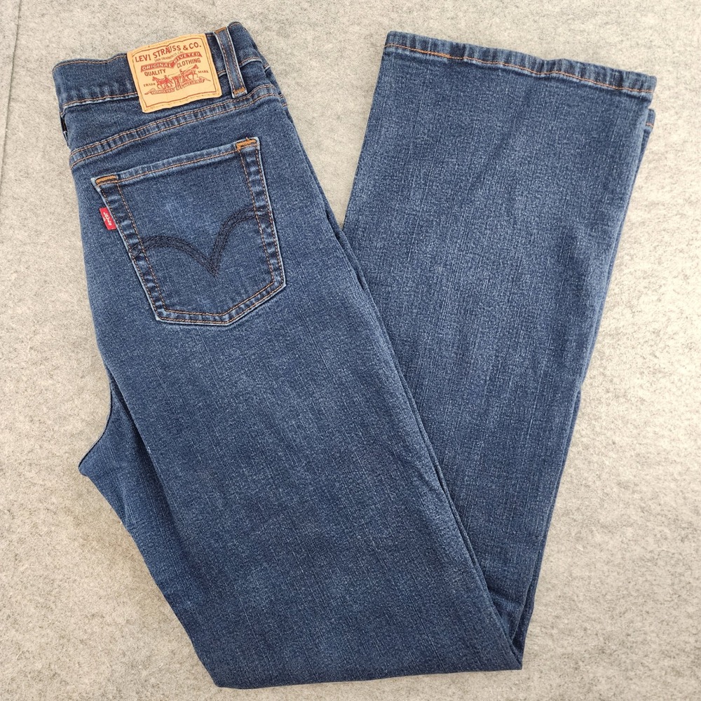 Levi's 512 Perfectly Slimming Bootcut Jeans Dark Wash Womens 12M